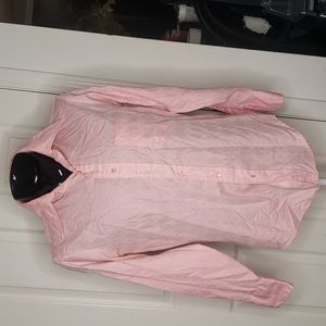 Vintage 1960s 1970s Pink Button Down Shirt Size Large